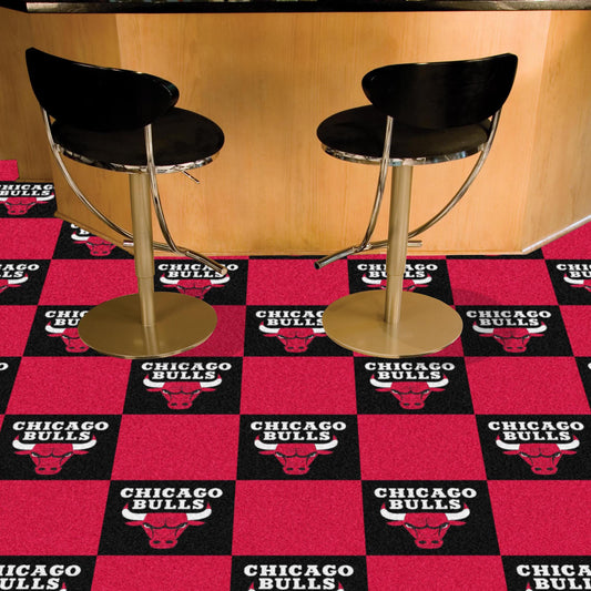 Chicago Bulls Team Carpet Tiles - 45 Sq Ft. - Chicago Bulls