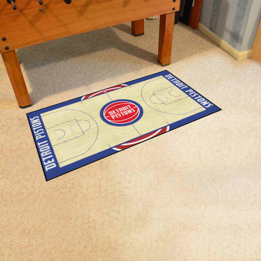 Detroit Pistons Pistons Large Court Runner Rug - 30in. x 54in. - Detroit Pistons