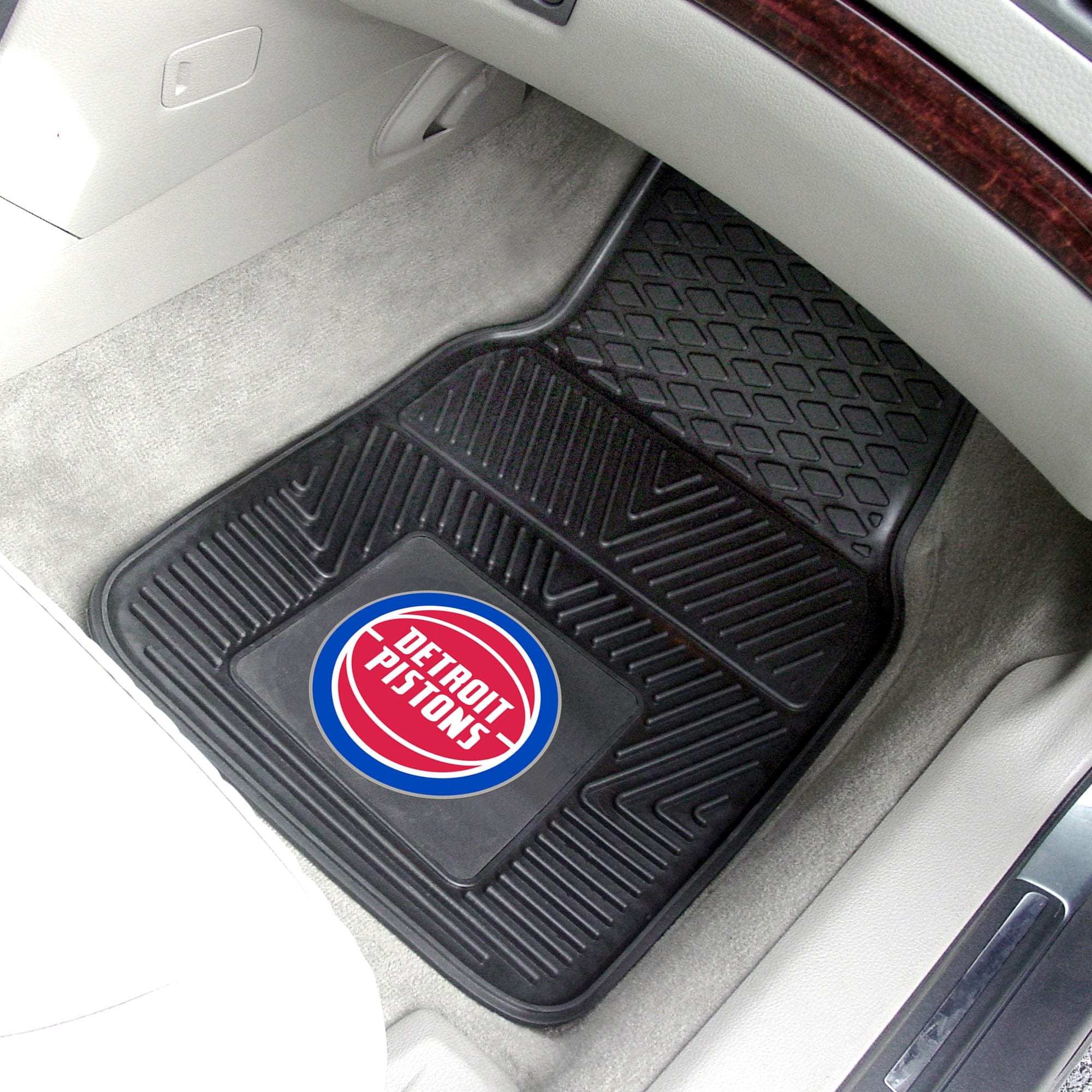 Detroit Pistons Heavy Duty Car Mat Set - 2 Pieces - Detroit Pistons