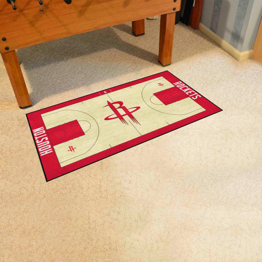 Houston Rockets Large Court Runner Rug - 30in. x 54in. - Houston Rockets