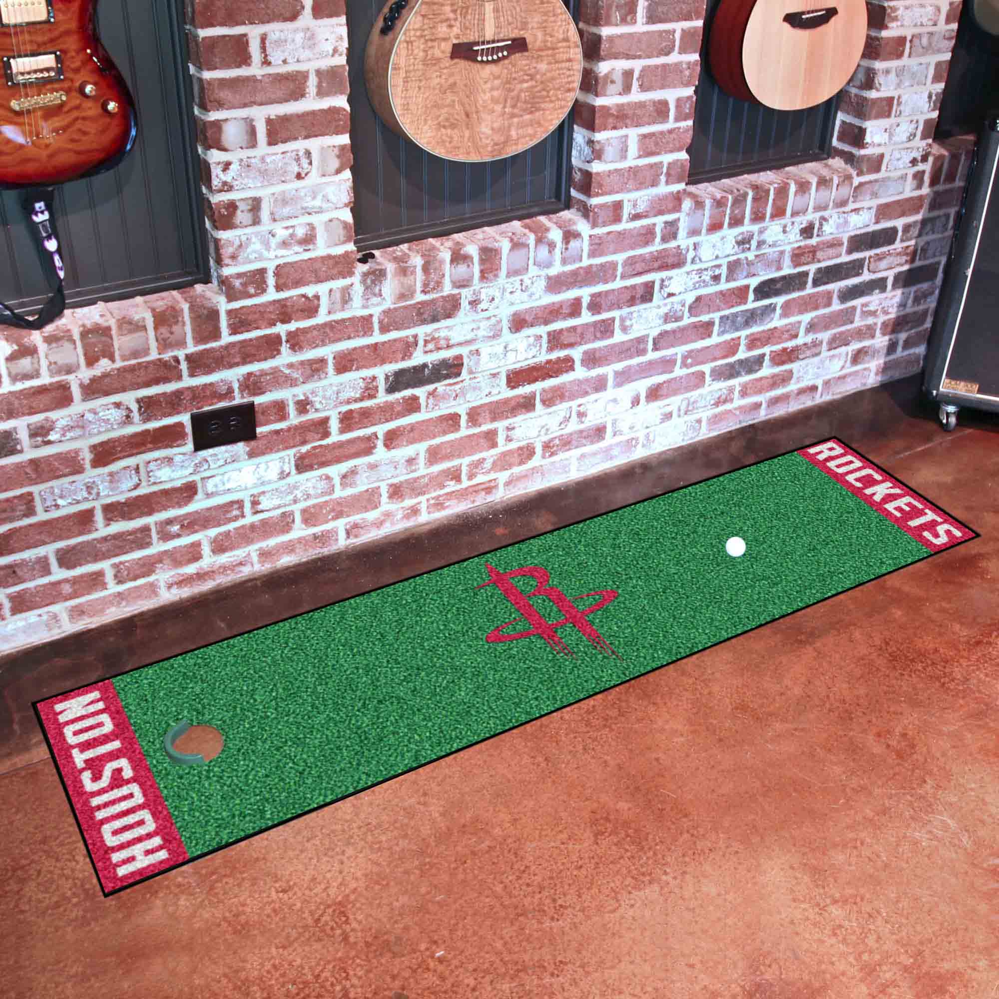 Houston Rockets Putting Green Mat - 1.5ft. x 6ft. - Houston Rockets