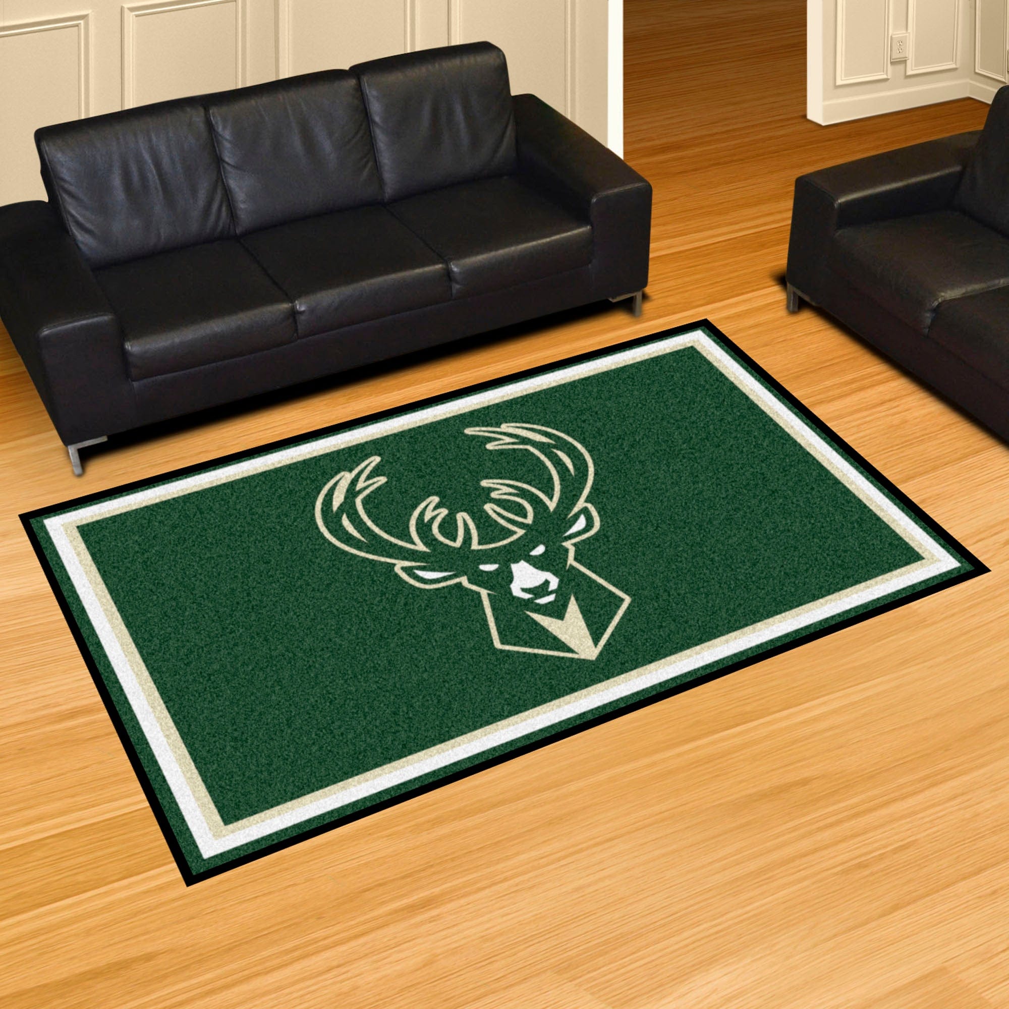 Milwaukee Bucks 5ft. x 8 ft. Plush Area Rug