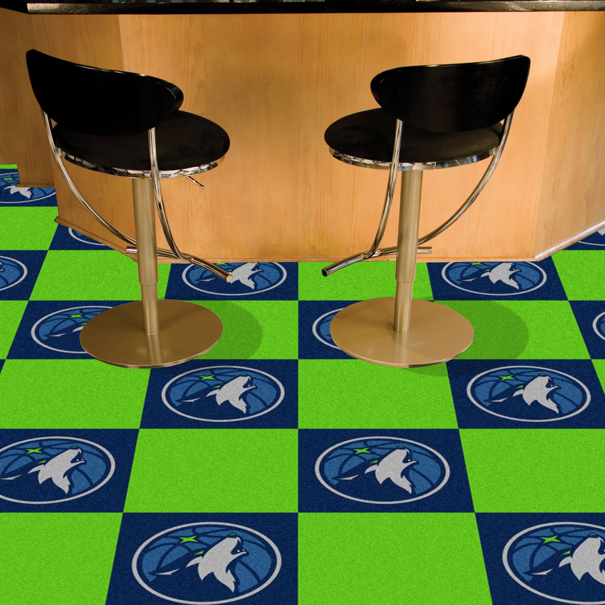 Minnesota Timberwolves Team Carpet Tiles - 45 Sq Ft.