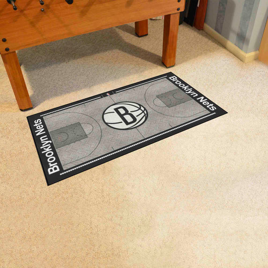 Brooklyn Nets Large Court Runner Rug - 30in. x 54in. - Brooklyn Nets