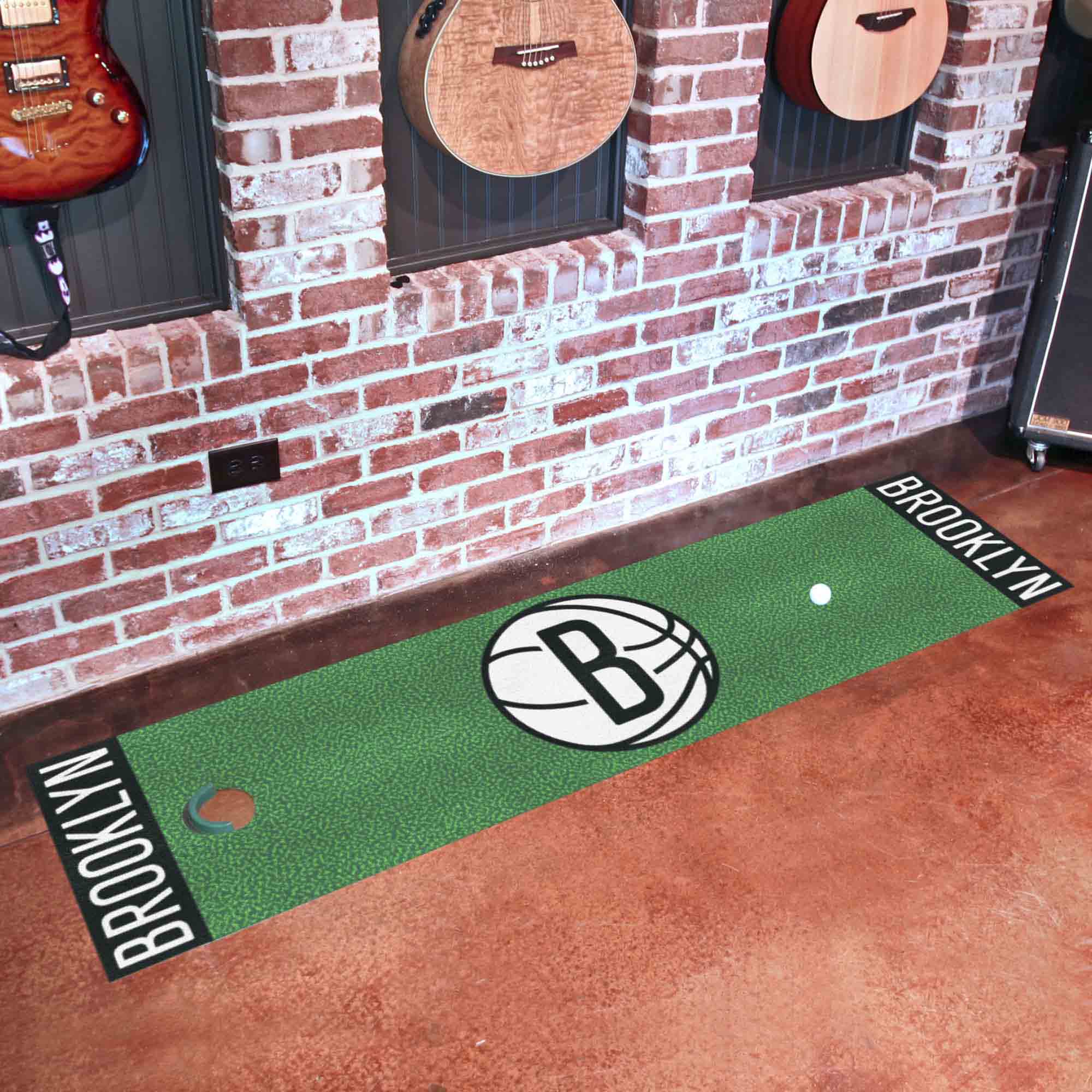 Brooklyn Nets Putting Green Mat - 1.5ft. x 6ft. - Brooklyn Nets