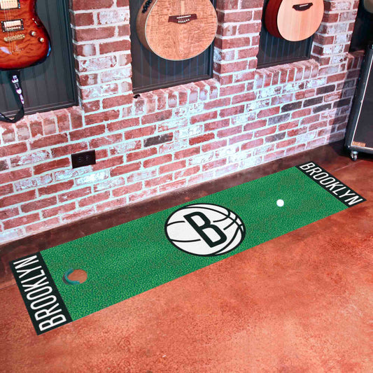 Brooklyn Nets Putting Green Mat - 1.5ft. x 6ft. - Brooklyn Nets