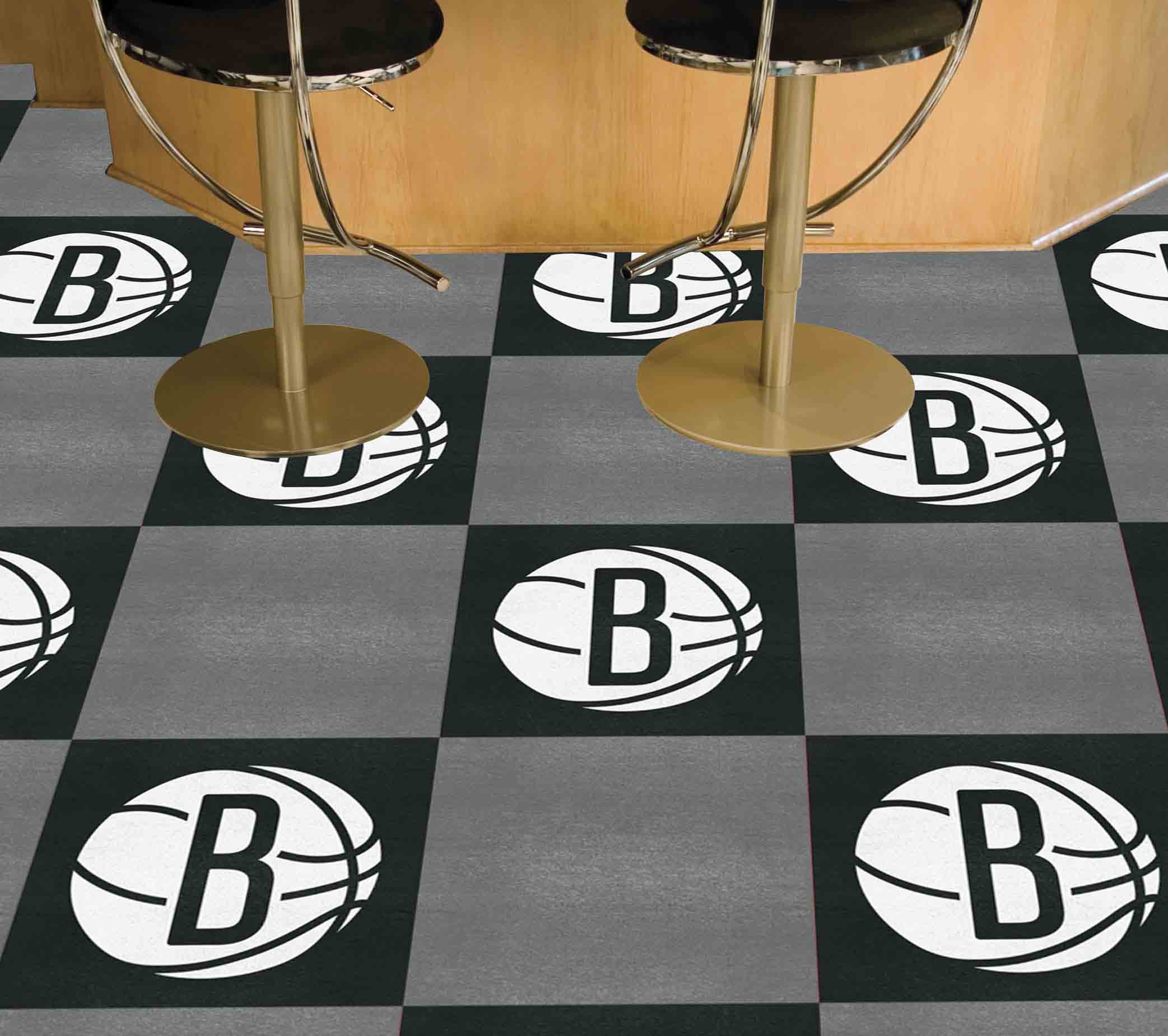 Brooklyn Nets Team Carpet Tiles - 45 Sq Ft.