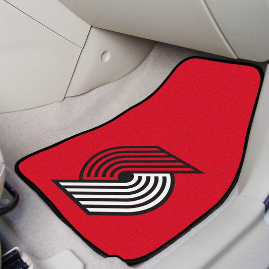 Portland Trail Blazers Front Carpet Car Mat Set - 2 Pieces