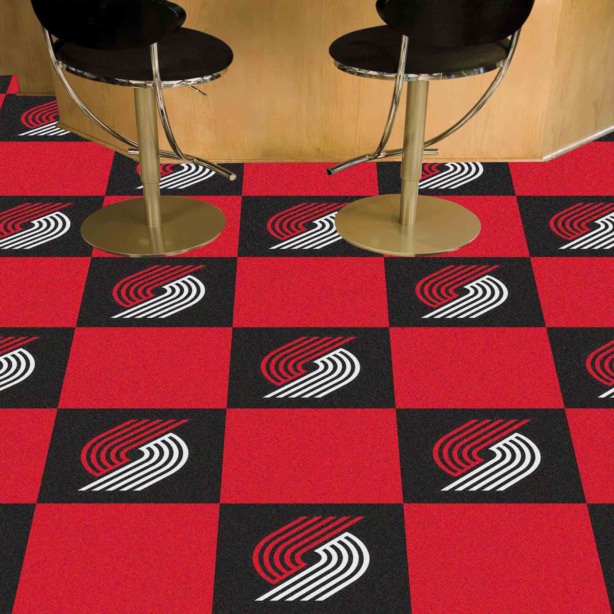 Portland Trail Blazers Team Carpet Tiles - 45 Sq Ft.