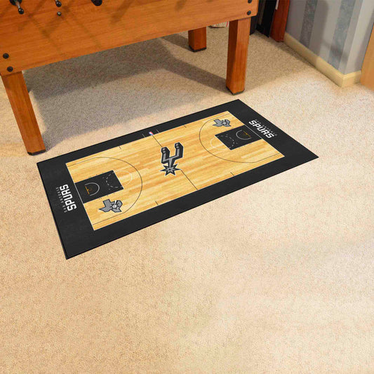 San Antonio Spurs Large Court Runner Rug - 30in. x 54in.