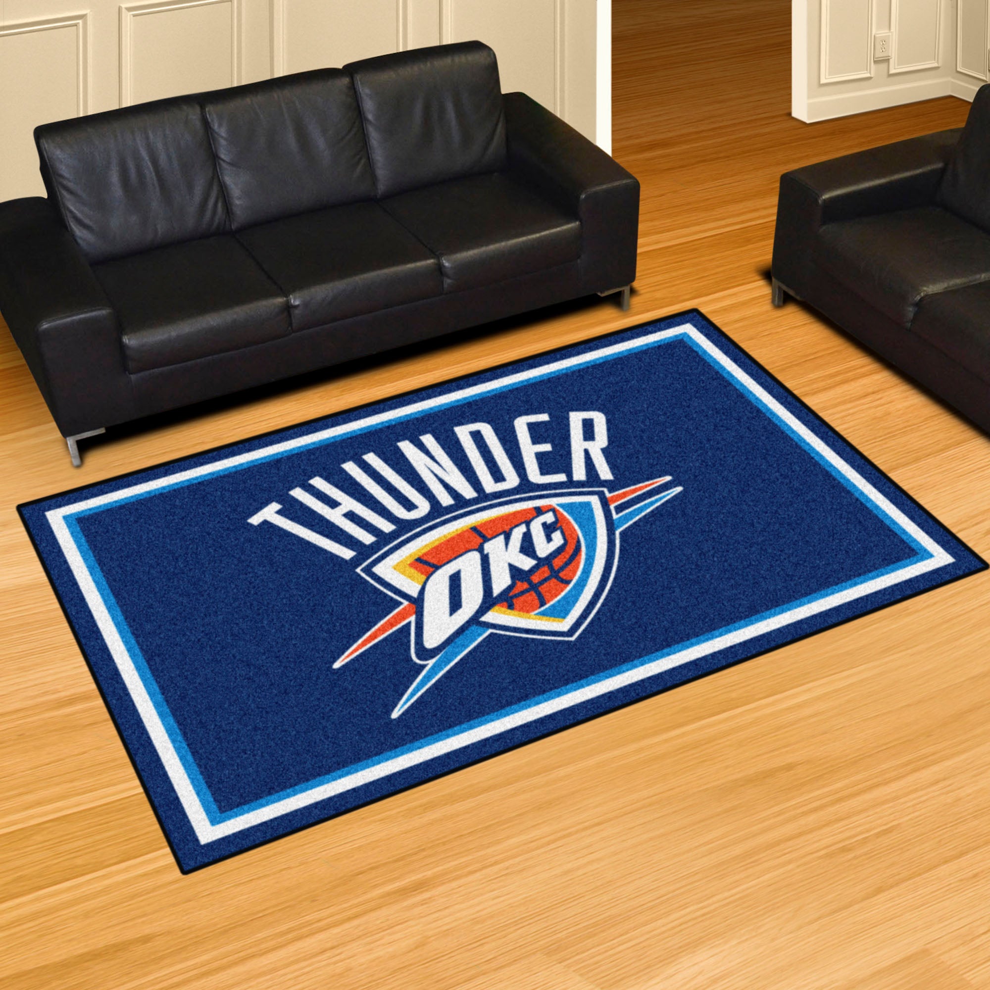 Oklahoma City Thunder 5ft. x 8 ft. Plush Area Rug