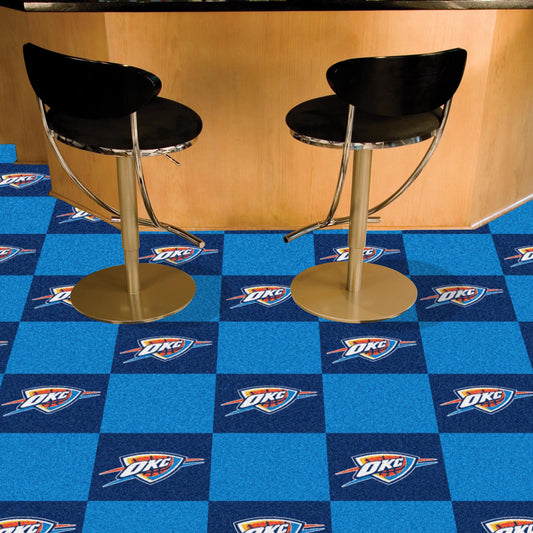 Oklahoma City Thunder Team Carpet Tiles - 45 Sq Ft. - Oklahoma City Thunder