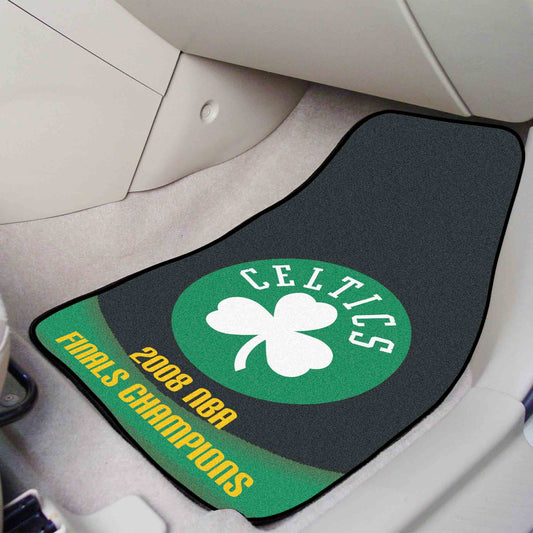 Boston Celtics 2008 NBA Champions Front Carpet Car Mat Set - 2 Pieces - Boston Celtics