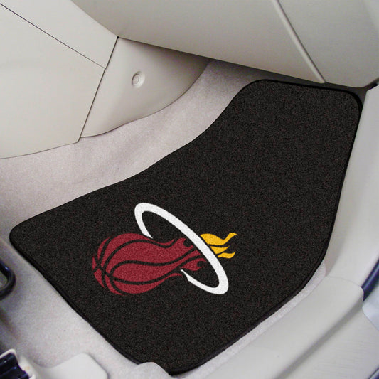 Miami Heat Front Carpet Car Mat Set - 2 Pieces