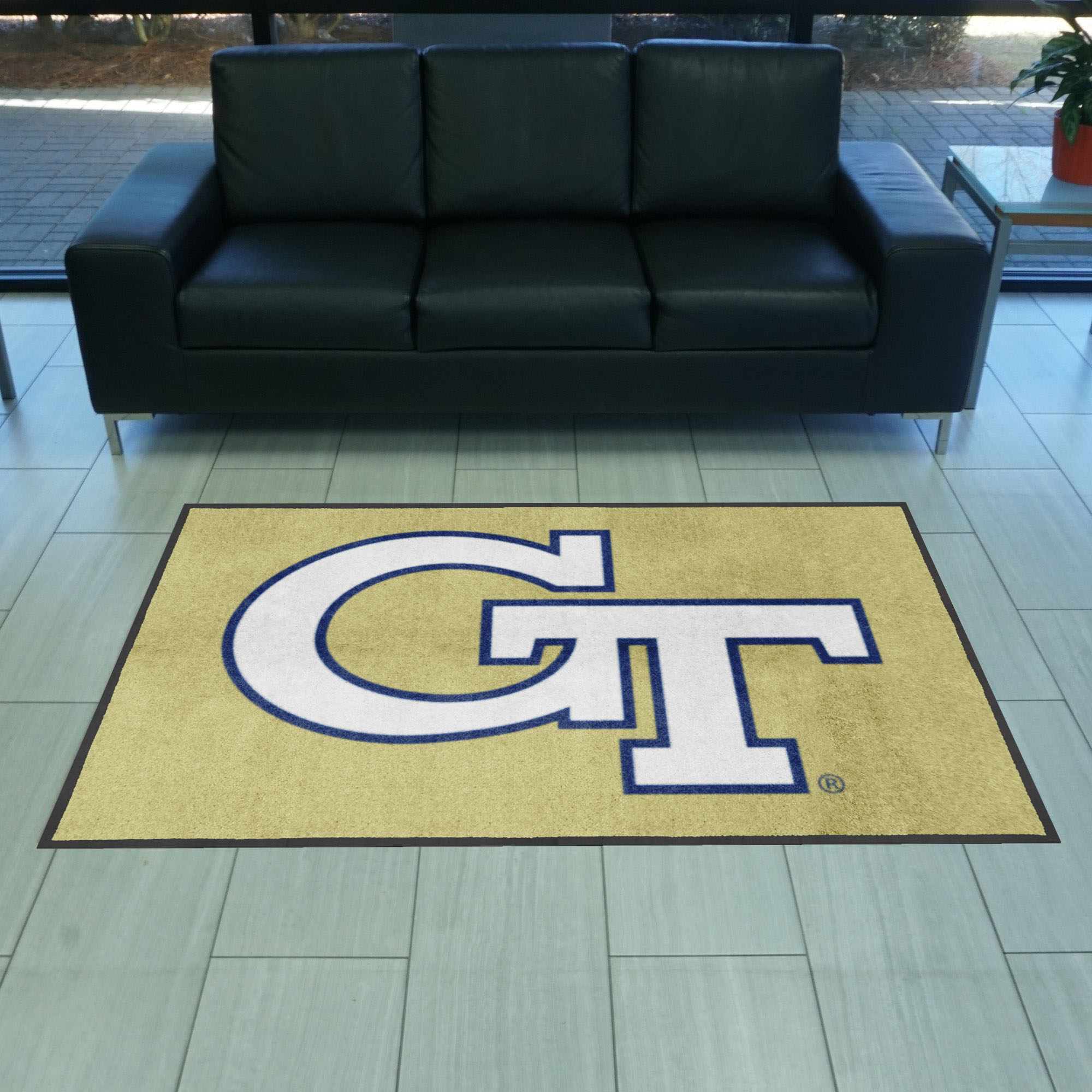 Georgia Tech 4X6 High-Traffic Mat with Durable Rubber Backing - Landscape Orientation