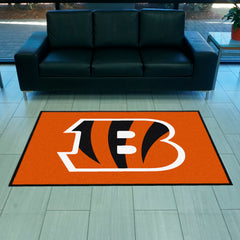 Cincinnati Bengals 4X6 High-Traffic Mat with Durable Rubber Backing - Landscape Orientation