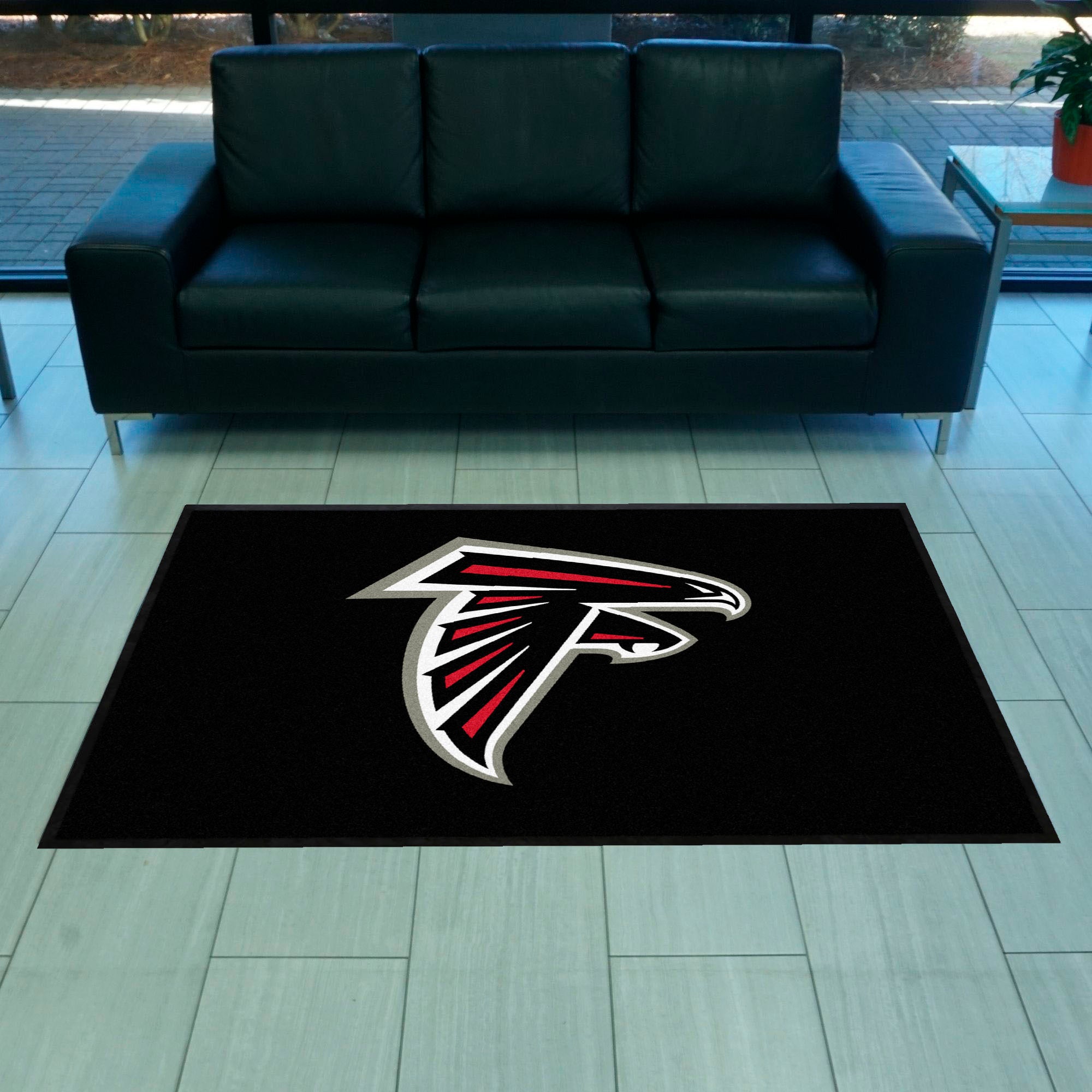 Atlanta Falcons 4X6 High-Traffic Mat with Durable Rubber Backing - Landscape Orientation - Atlanta Falcons