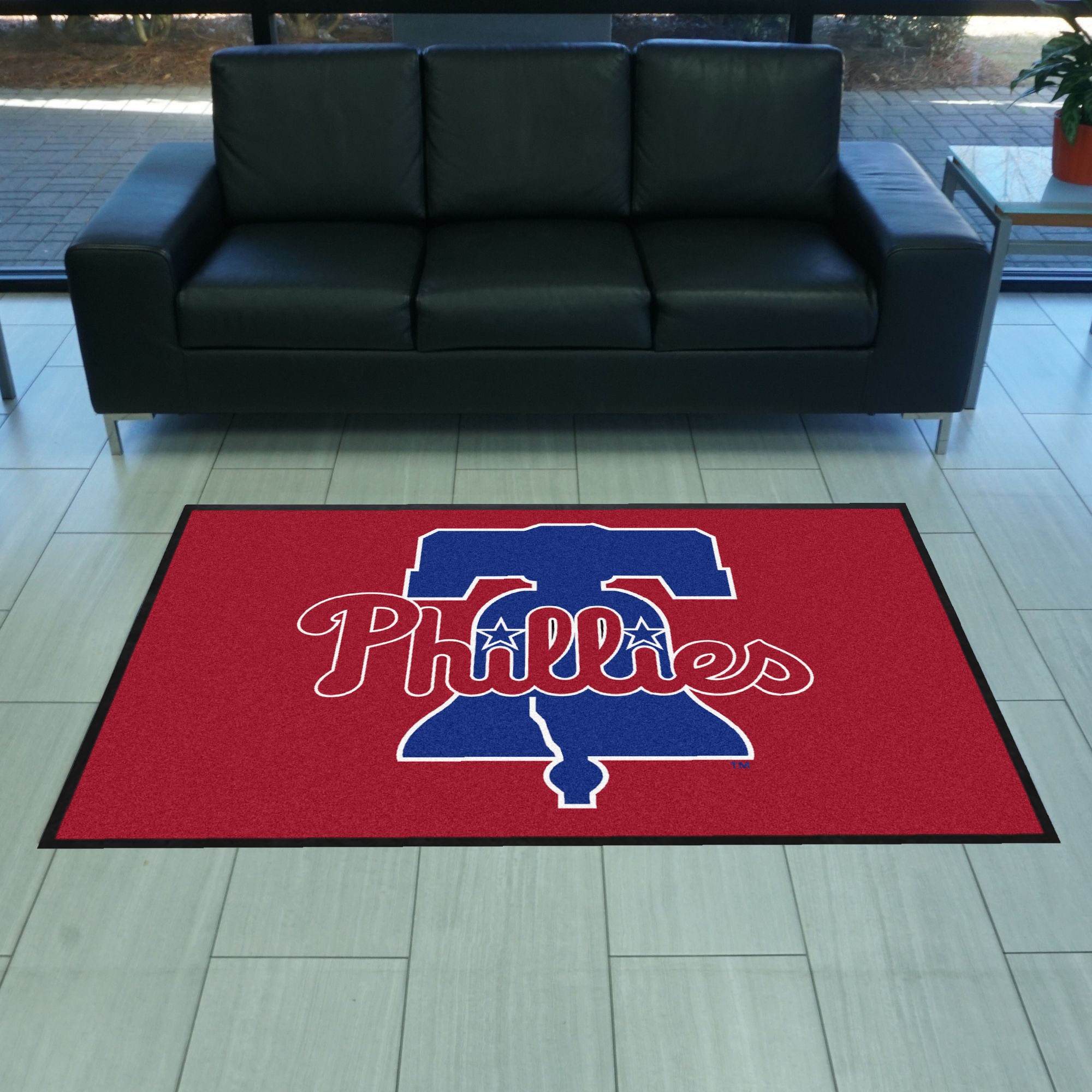 Philadelphia Phillies 4X6 High-Traffic Mat with Durable Rubber Backing - Landscape Orientation