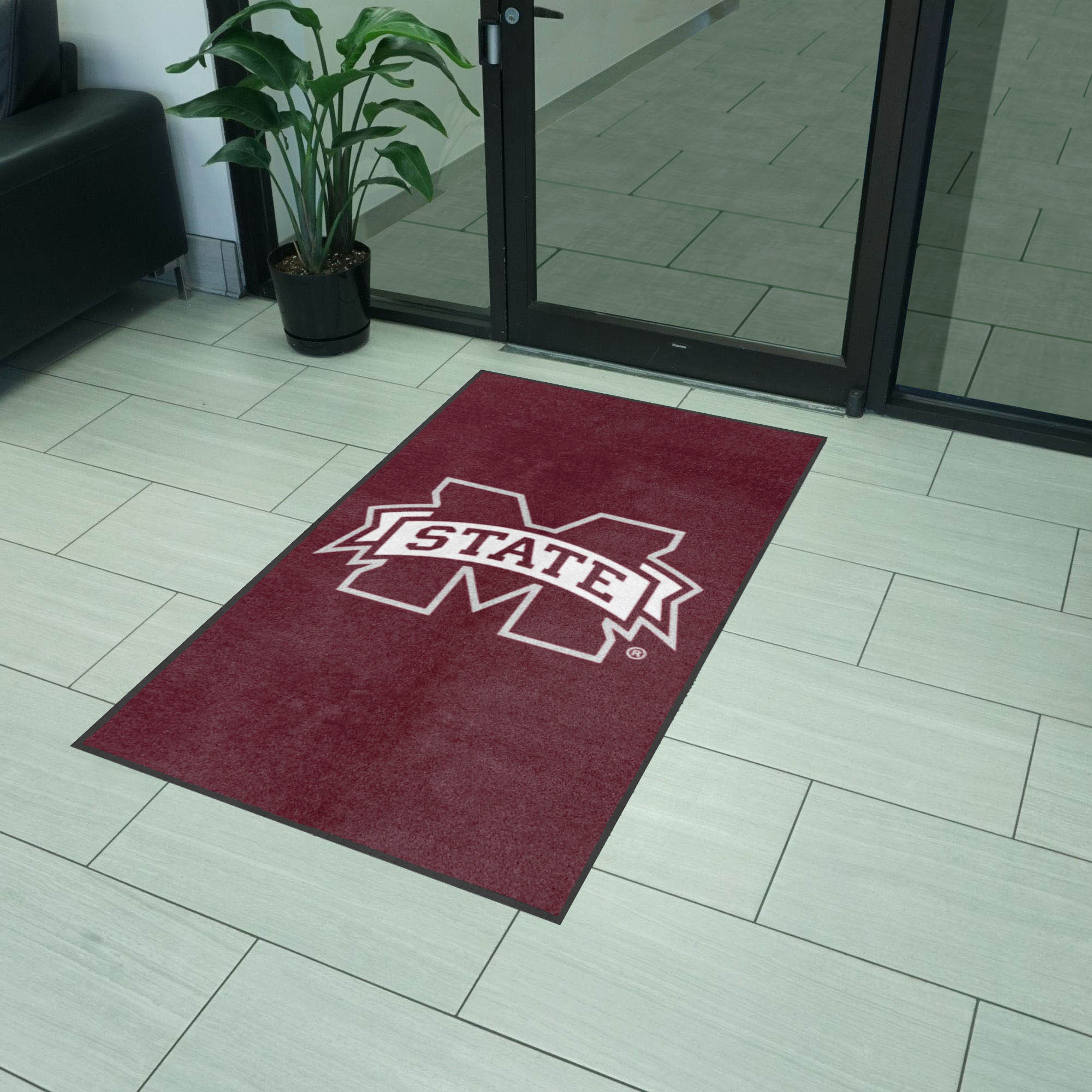 Mississippi State 3X5 High-Traffic Mat with Durable Rubber Backing - Portrait Orientation - Mississippi State