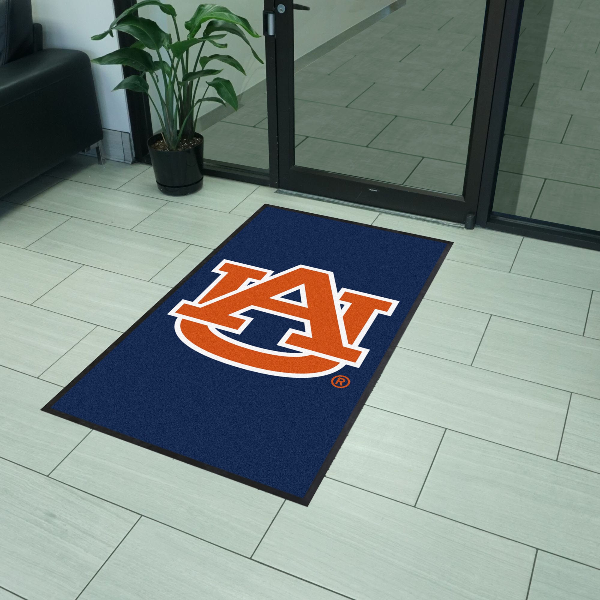 Auburn 3X5 High-Traffic Mat with Durable Rubber Backing - Portrait Orientation - Auburn