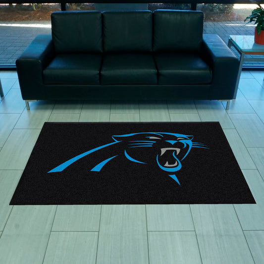 Carolina Panthers 4X6 High-Traffic Mat with Durable Rubber Backing - Landscape Orientation - Carolina Panthers