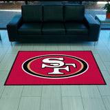 San Francisco 49ers 4X6 High-Traffic Mat with Durable Rubber Backing - Landscape Orientation