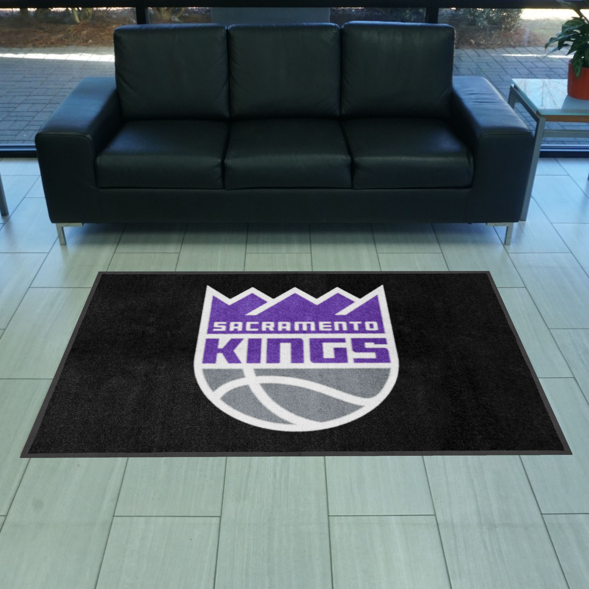 Sacramento Kings 4X6 High-Traffic Mat with Durable Rubber Backing - Landscape Orientation