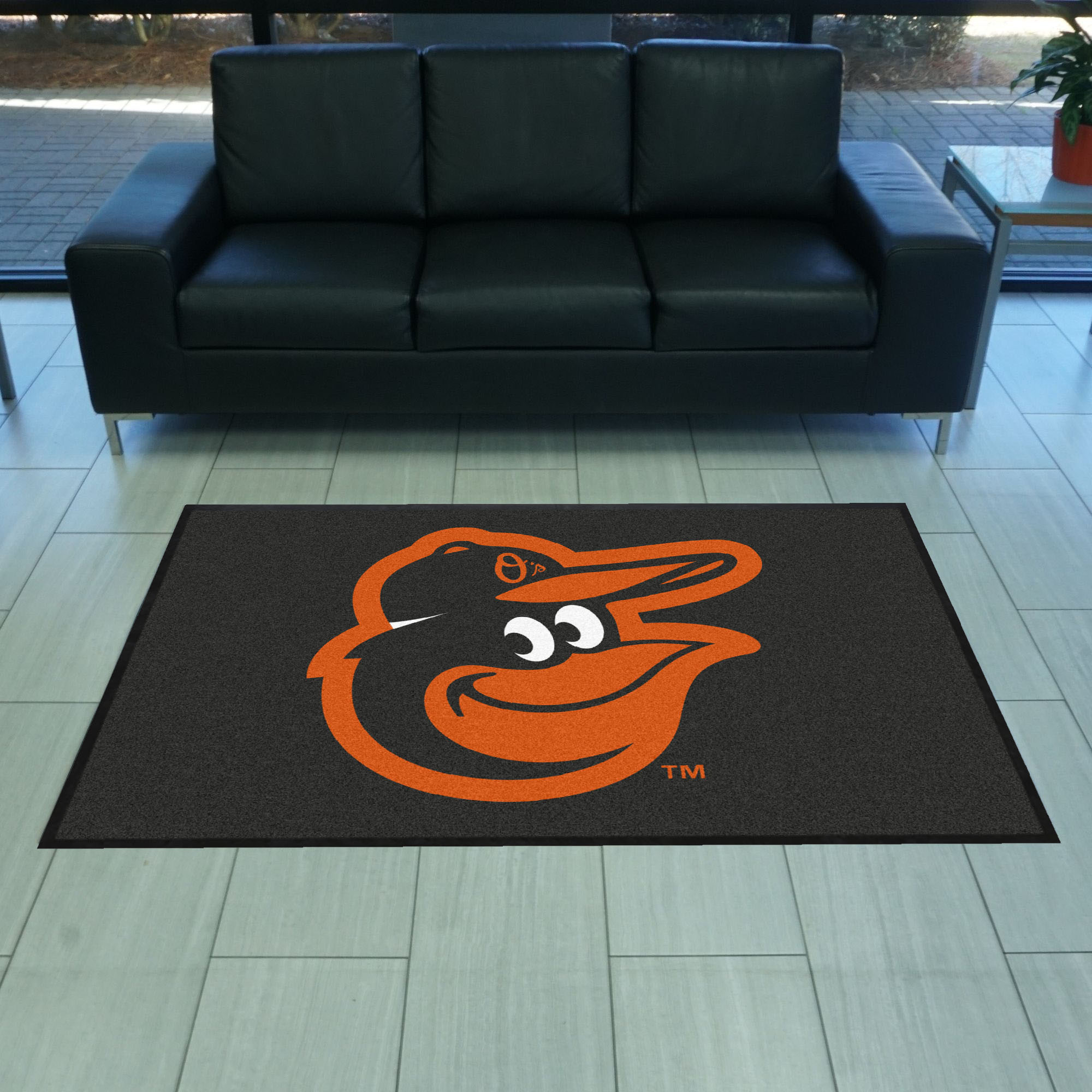 Baltimore Orioles 4X6 High-Traffic Mat with Durable Rubber Backing - Landscape Orientation - Baltimore Orioles