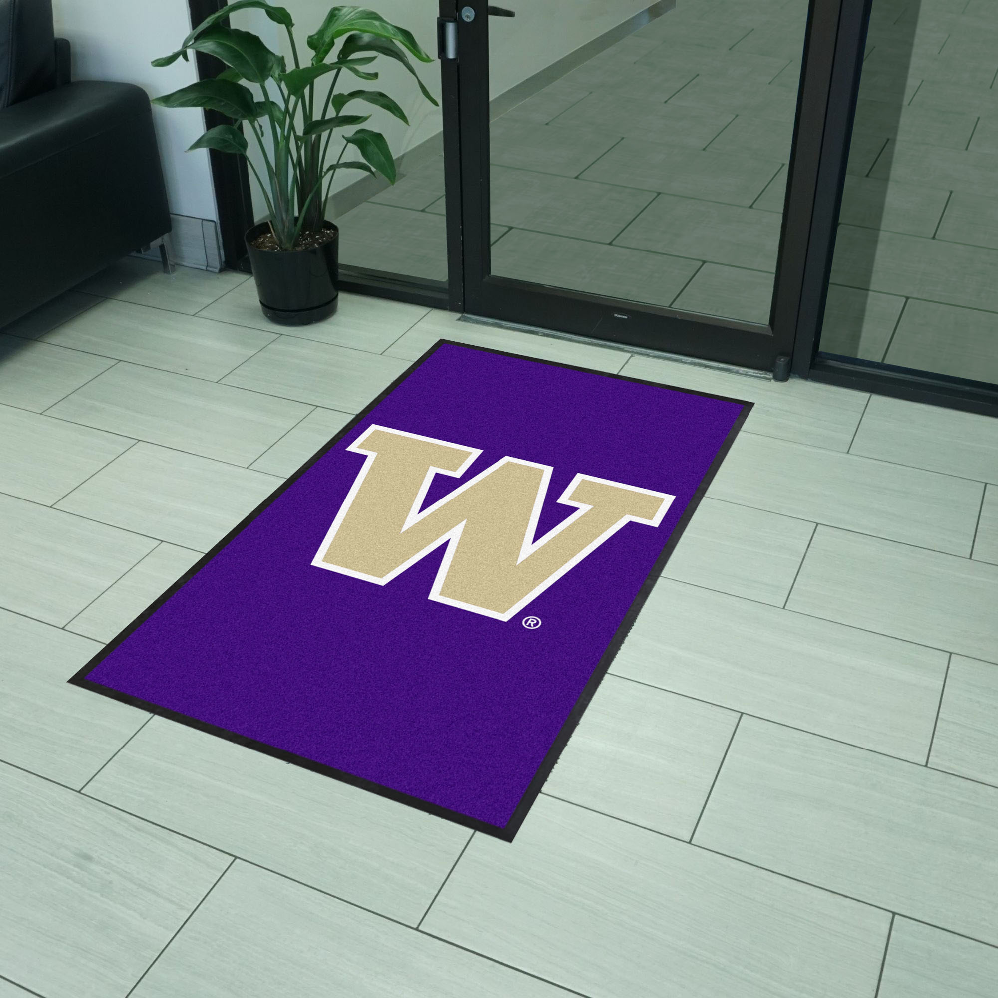 Washington 3X5 High-Traffic Mat with Durable Rubber Backing - Portrait Orientation