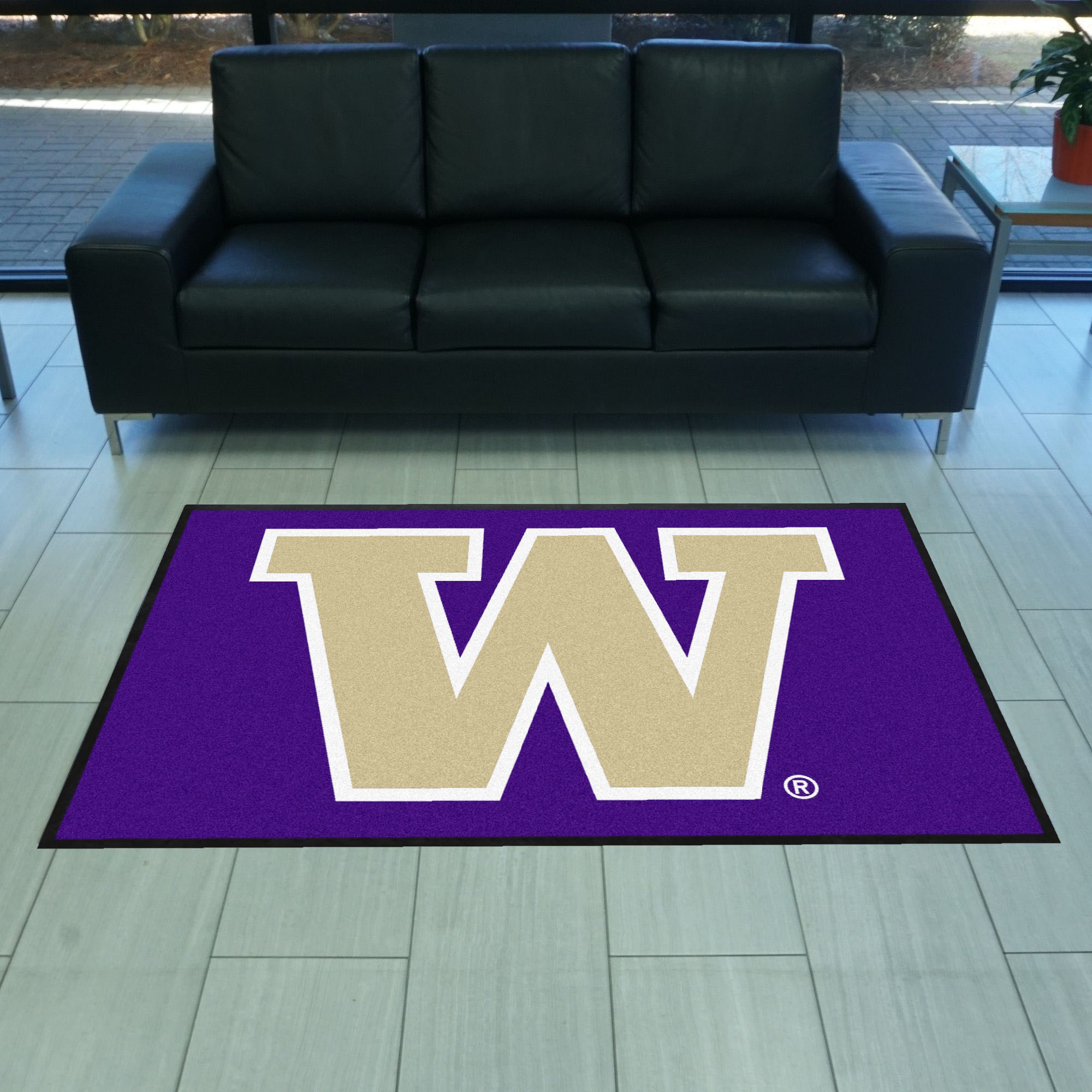 Washington 4X6 High-Traffic Mat with Durable Rubber Backing - Landscape Orientation