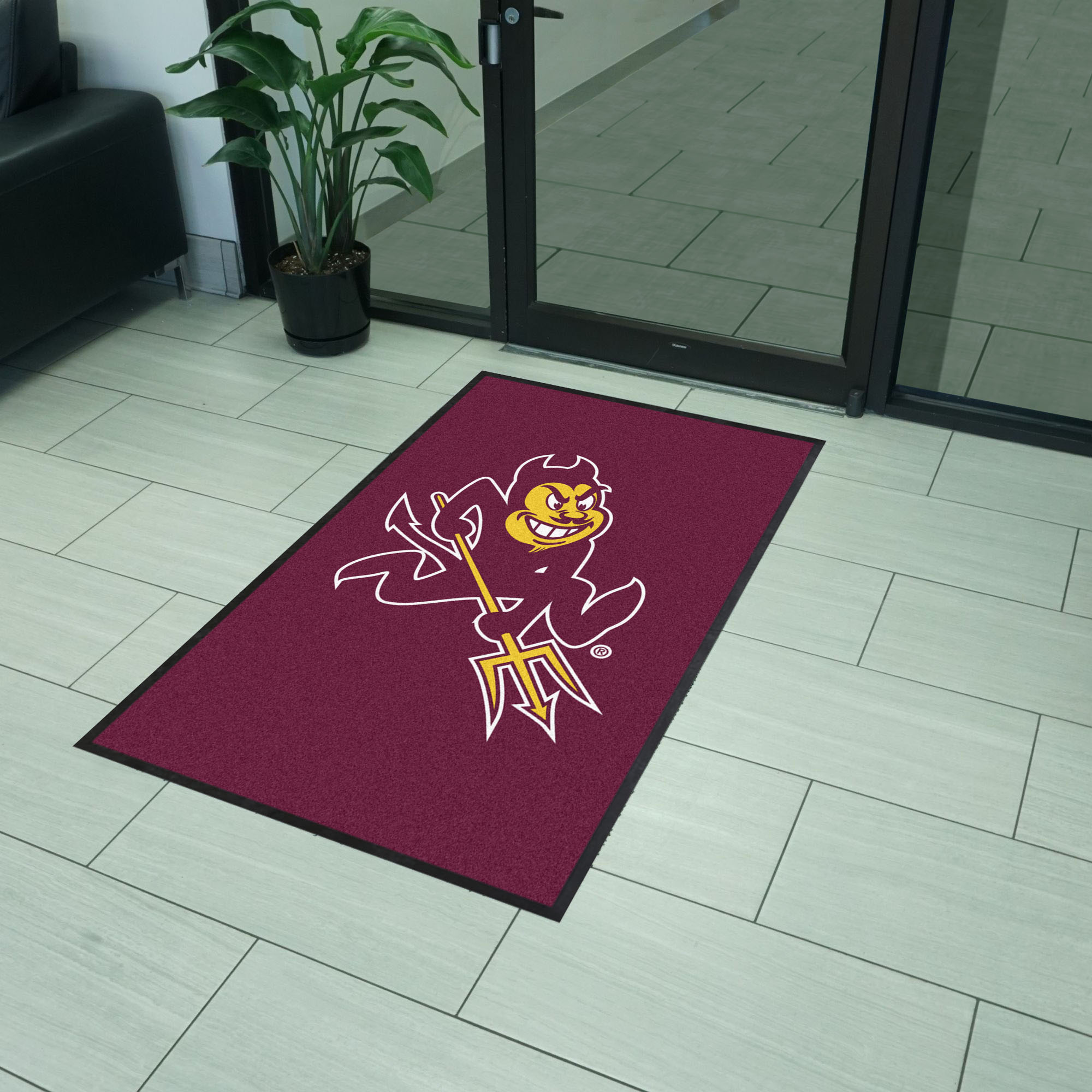 Arizona State 3X5 High-Traffic Mat with Durable Rubber Backing - Portrait Orientation