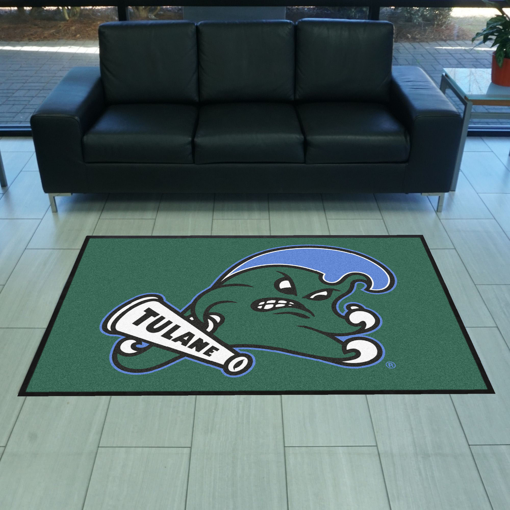 Tulane 4X6 High-Traffic Mat with Durable Rubber Backing - Landscape Orientation