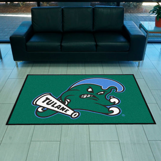 Tulane 4X6 High-Traffic Mat with Durable Rubber Backing - Landscape Orientation