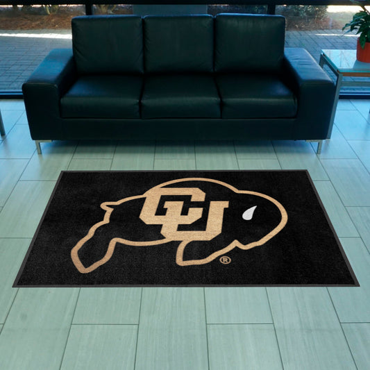 Colorado Buffaloes 4X6 High-Traffic Mat with Durable Rubber Backing - Landscape Orientation - Colorado