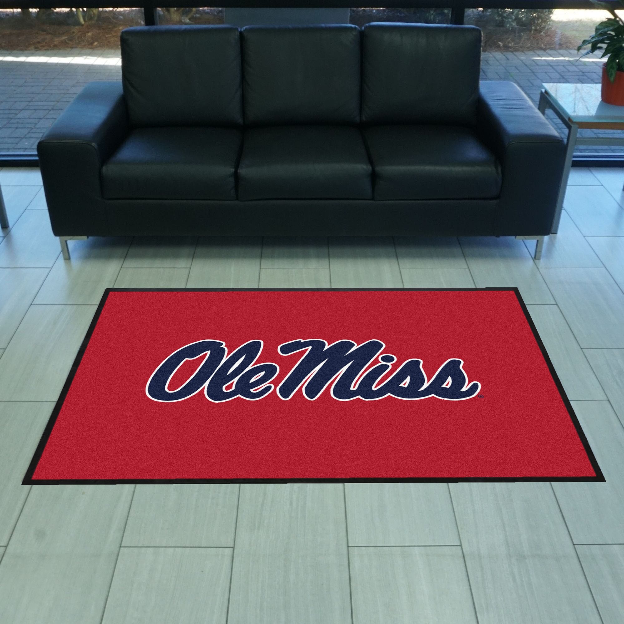 Ole Miss4X6 High-Traffic Mat with Durable Rubber Backing - Landscape Orientation - Ole Miss