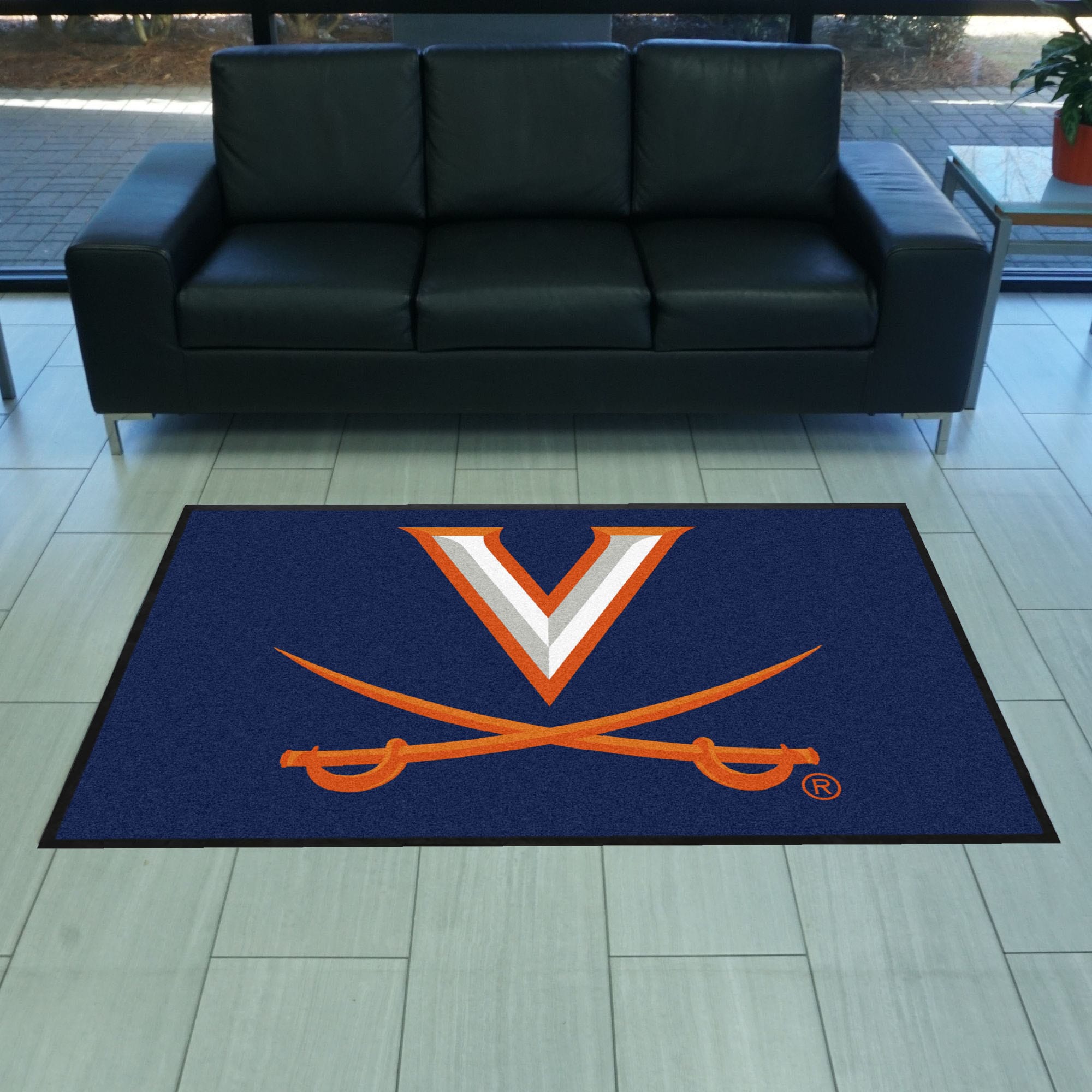 Virginia 4X6 High-Traffic Mat with Durable Rubber Backing - Landscape Orientation