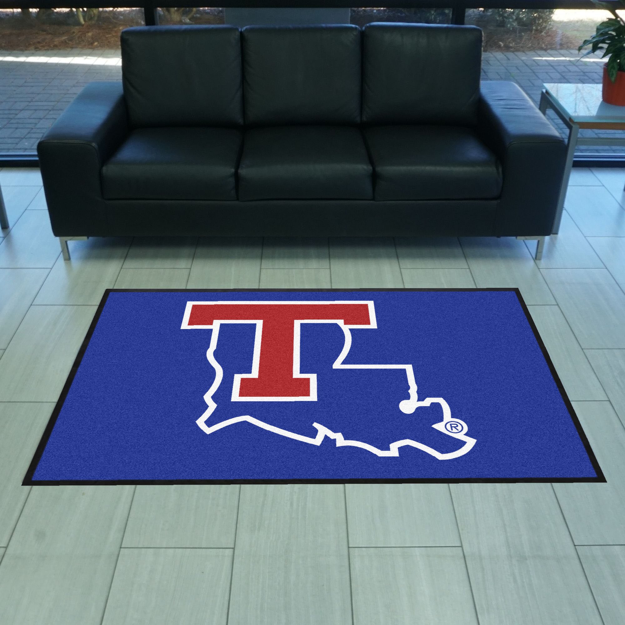 Louisiana Tech 4X6 High-Traffic Mat with Durable Rubber Backing - Landscape Orientation