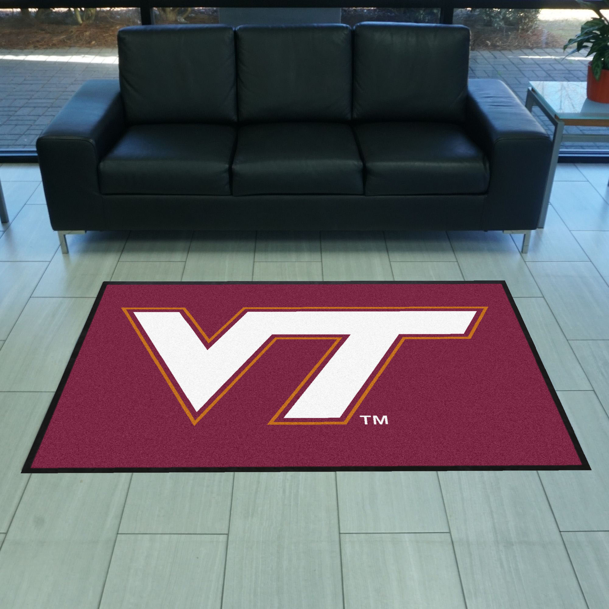 Virginia Tech 4X6 High-Traffic Mat with Durable Rubber Backing - Landscape Orientation