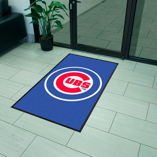 Chicago Cubs 3X5 High-Traffic Mat with Durable Rubber Backing - Portrait Orientation - Chicago Cubs