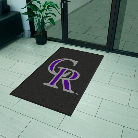 Colorado Rockies 3X5 High-Traffic Mat with Durable Rubber Backing - Portrait Orientation - Colorado Rockies