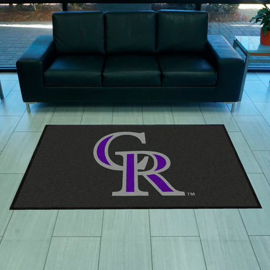 Colorado Rockies 4X6 High-Traffic Mat with Durable Rubber Backing - Landscape Orientation - Colorado Rockies