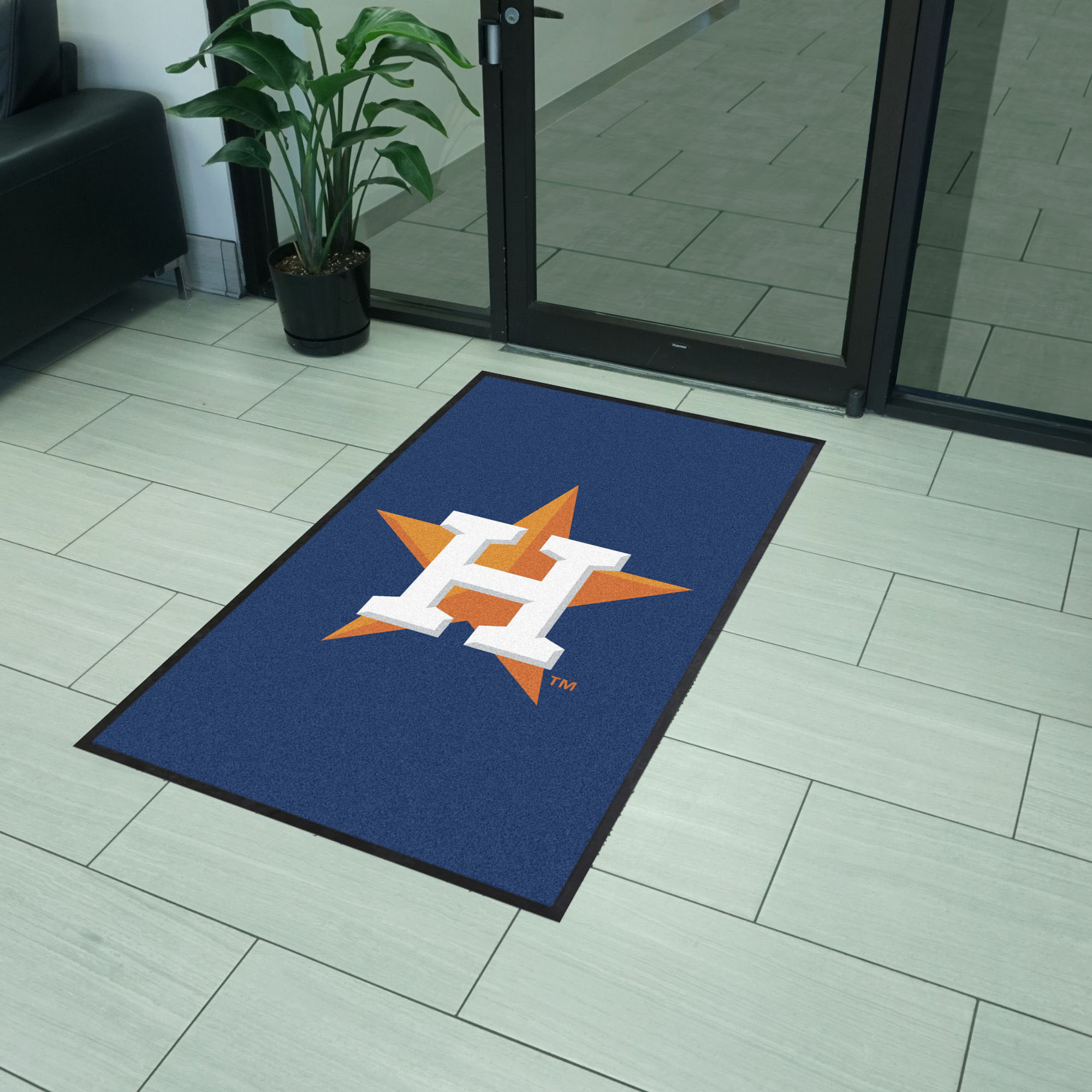 Houston Astros 3X5 High-Traffic Mat with Durable Rubber Backing - Portrait Orientation