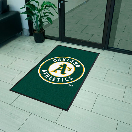 Oakland Athletics 3X5 High-Traffic Mat with Durable Rubber Backing - Portrait Orientation