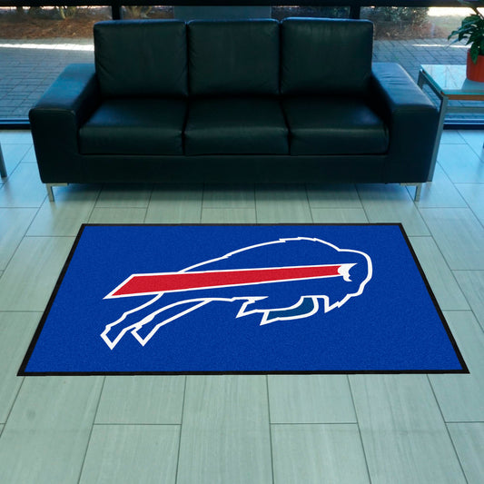 Buffalo Bills 4X6 High-Traffic Mat with Durable Rubber Backing - Landscape Orientation