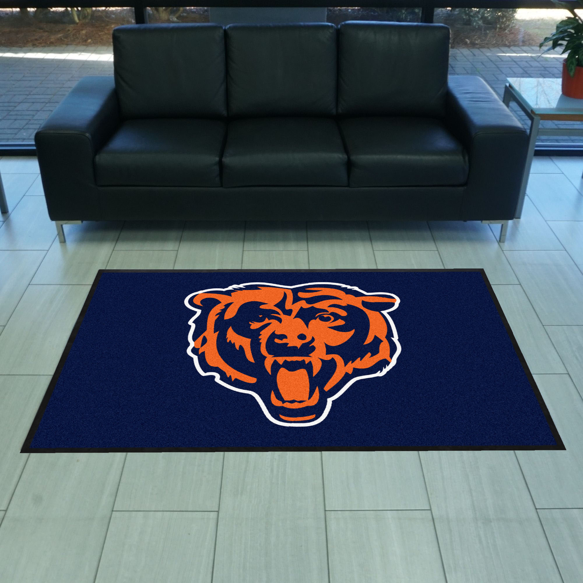 Chicago Bears 4X6 High-Traffic Mat with Durable Rubber Backing - Landscape Orientation - Chicago Bears