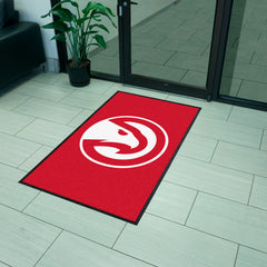 Atlanta Hawks 3X5 High-Traffic Mat with Durable Rubber Backing - Portrait Orientation - Atlanta Hawks