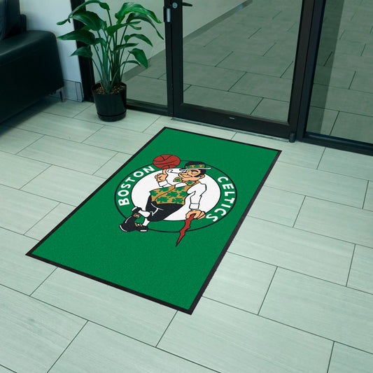 Boston Celtics 3X5 High-Traffic Mat with Durable Rubber Backing - Portrait Orientation