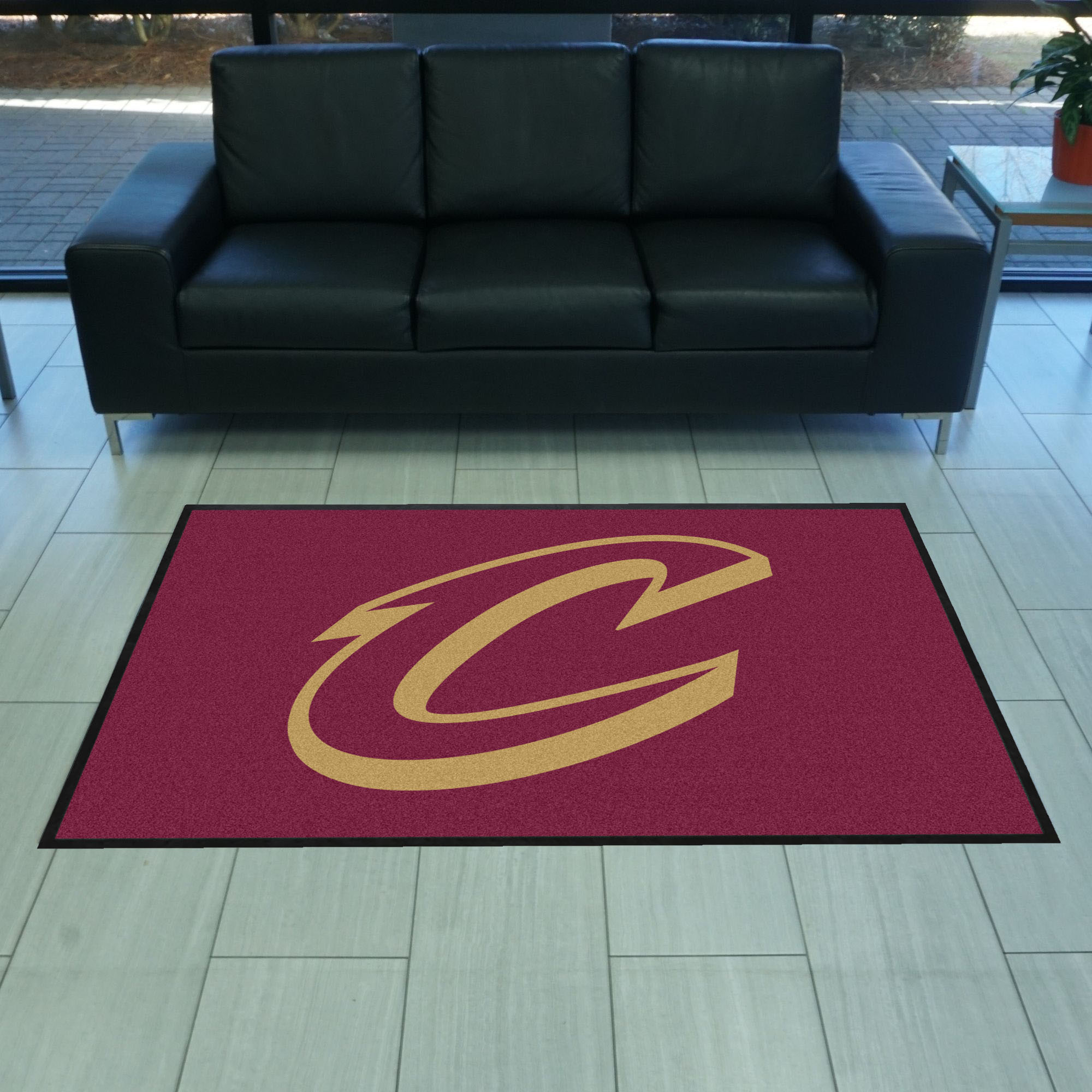 Cleveland Cavaliers 4X6 High-Traffic Mat with Durable Rubber Backing - Landscape Orientation