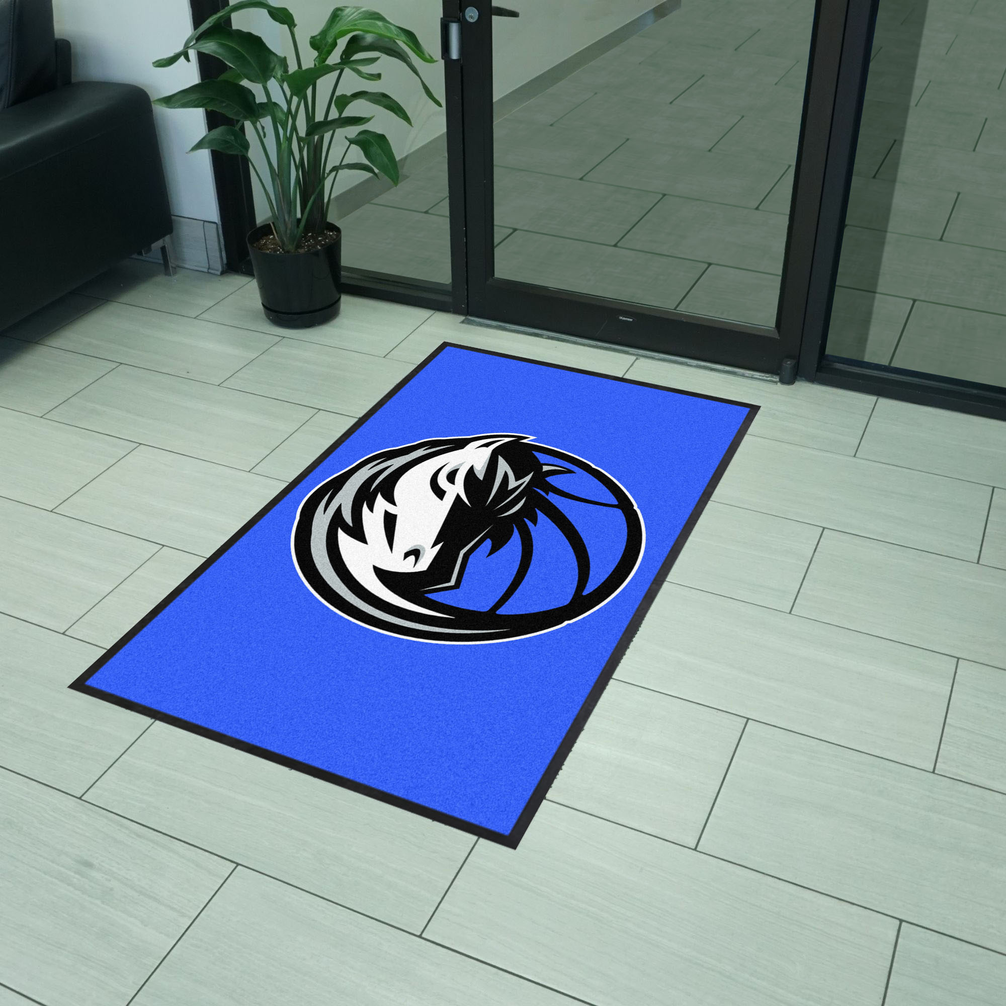 Dallas Mavericks 3X5 High-Traffic Mat with Durable Rubber Backing - Portrait Orientation - Dallas Mavericks