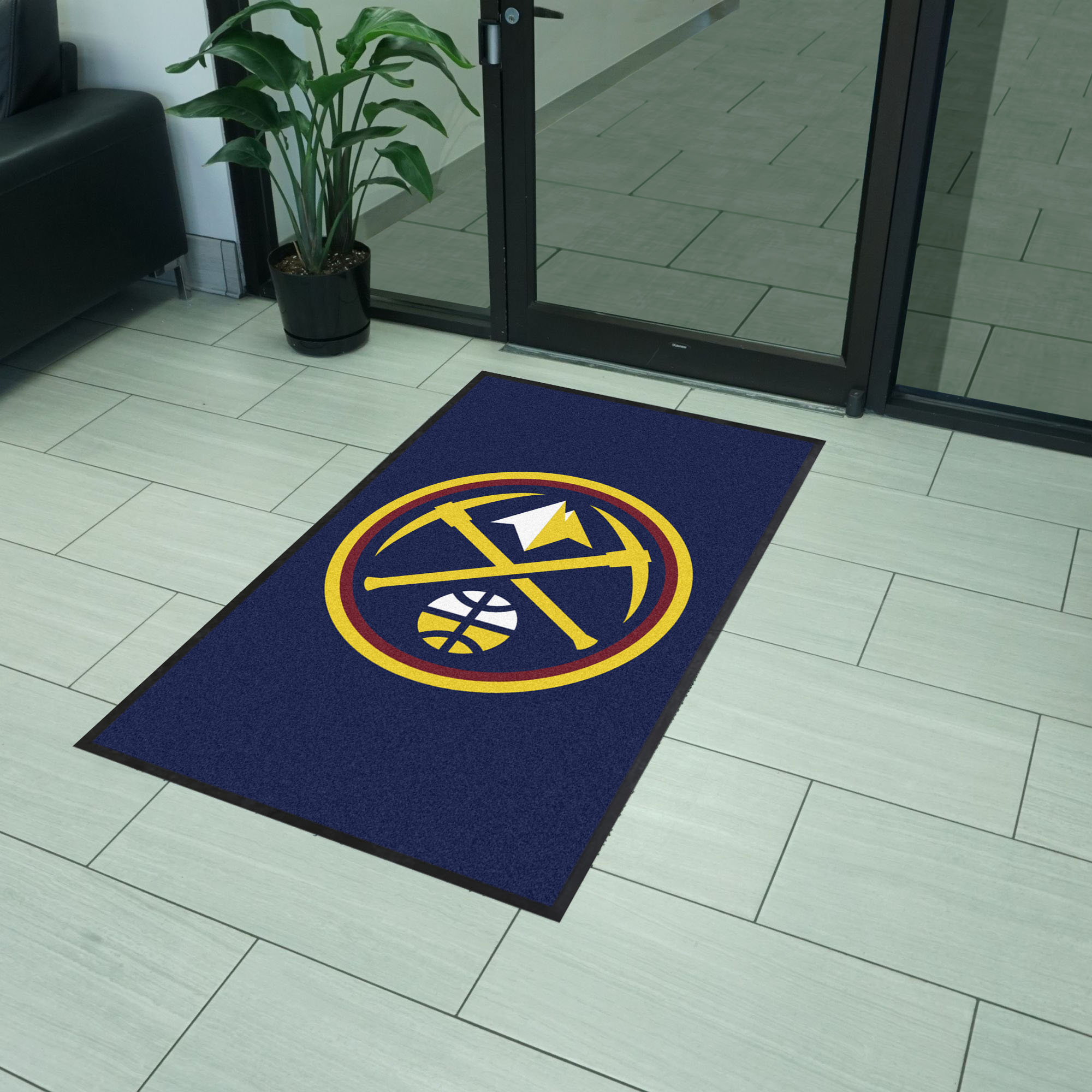 Denver Nuggets 3X5 High-Traffic Mat with Durable Rubber Backing - Portrait Orientation